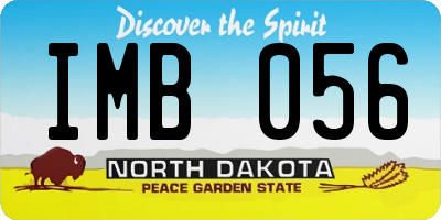 ND license plate IMB056
