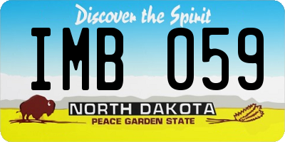 ND license plate IMB059