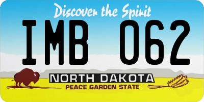 ND license plate IMB062
