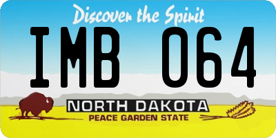 ND license plate IMB064