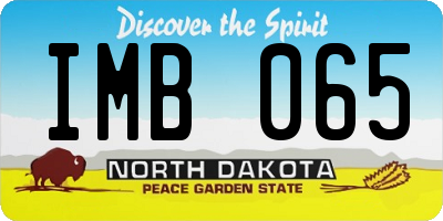 ND license plate IMB065