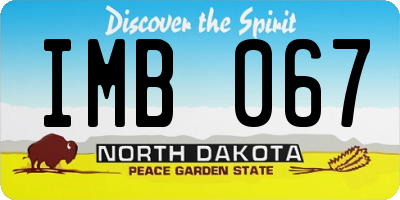 ND license plate IMB067