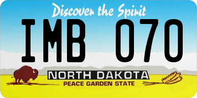 ND license plate IMB070