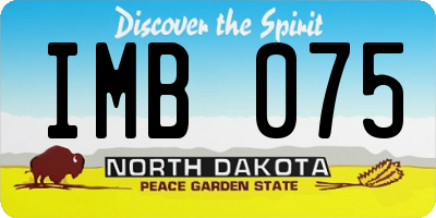 ND license plate IMB075