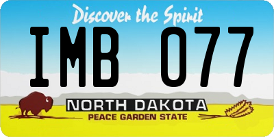 ND license plate IMB077