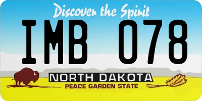 ND license plate IMB078