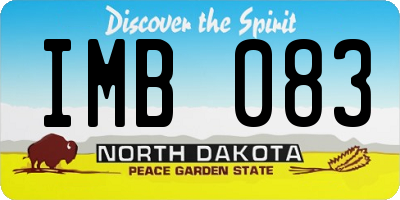 ND license plate IMB083