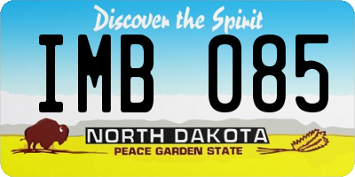 ND license plate IMB085