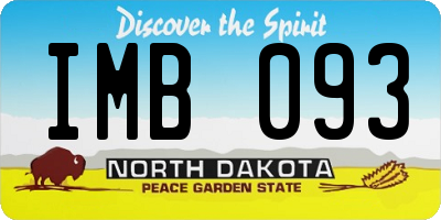 ND license plate IMB093