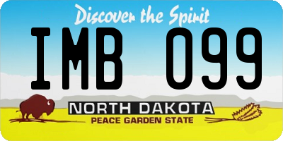 ND license plate IMB099