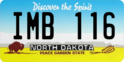ND license plate IMB116
