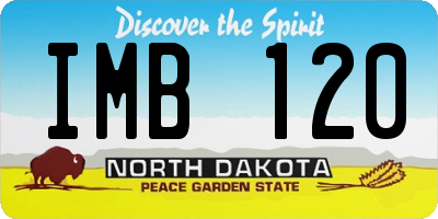 ND license plate IMB120