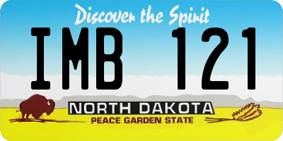ND license plate IMB121