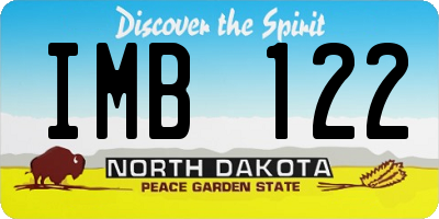 ND license plate IMB122