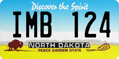 ND license plate IMB124