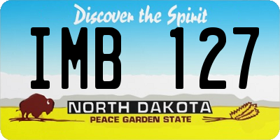 ND license plate IMB127