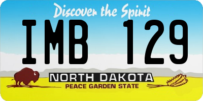 ND license plate IMB129