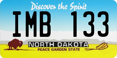 ND license plate IMB133