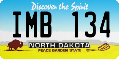 ND license plate IMB134