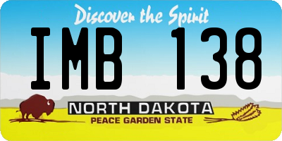 ND license plate IMB138