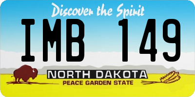 ND license plate IMB149