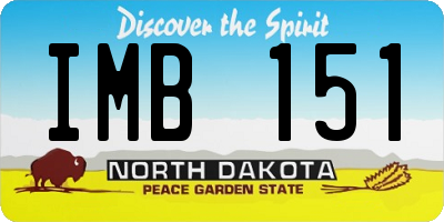 ND license plate IMB151