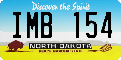 ND license plate IMB154