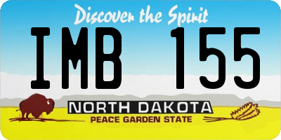 ND license plate IMB155
