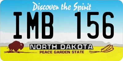 ND license plate IMB156