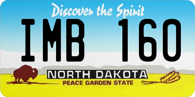 ND license plate IMB160