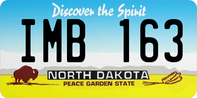 ND license plate IMB163
