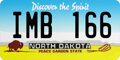 ND license plate IMB166