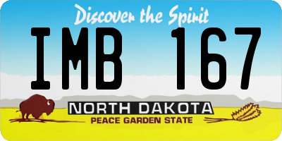 ND license plate IMB167