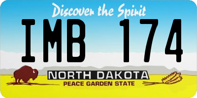 ND license plate IMB174