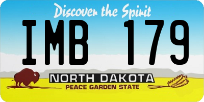 ND license plate IMB179