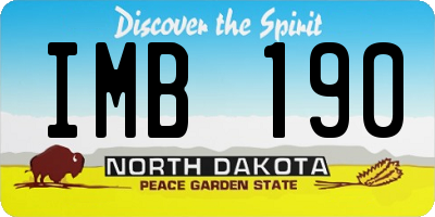 ND license plate IMB190