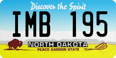 ND license plate IMB195