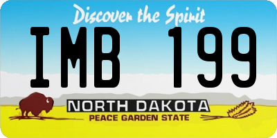ND license plate IMB199