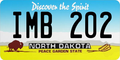 ND license plate IMB202