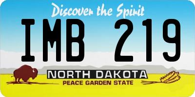 ND license plate IMB219