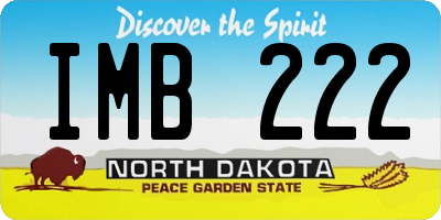 ND license plate IMB222