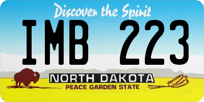 ND license plate IMB223