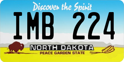 ND license plate IMB224