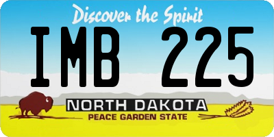 ND license plate IMB225