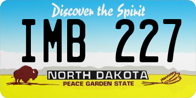 ND license plate IMB227