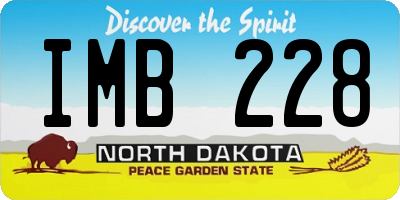 ND license plate IMB228