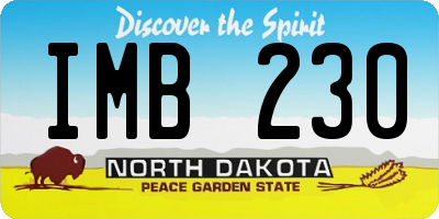 ND license plate IMB230