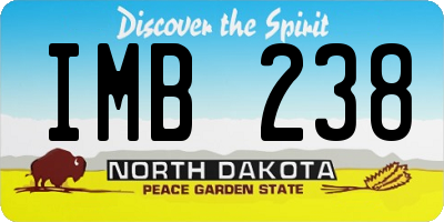 ND license plate IMB238