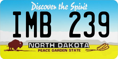 ND license plate IMB239