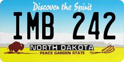 ND license plate IMB242